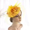 Ретро Ручной Работы Сладкая Шляпка-Фасцинатор Искусственное Перо Цветок Сетка Форма Вечерний Головной Убор Банкетные Аксессуары