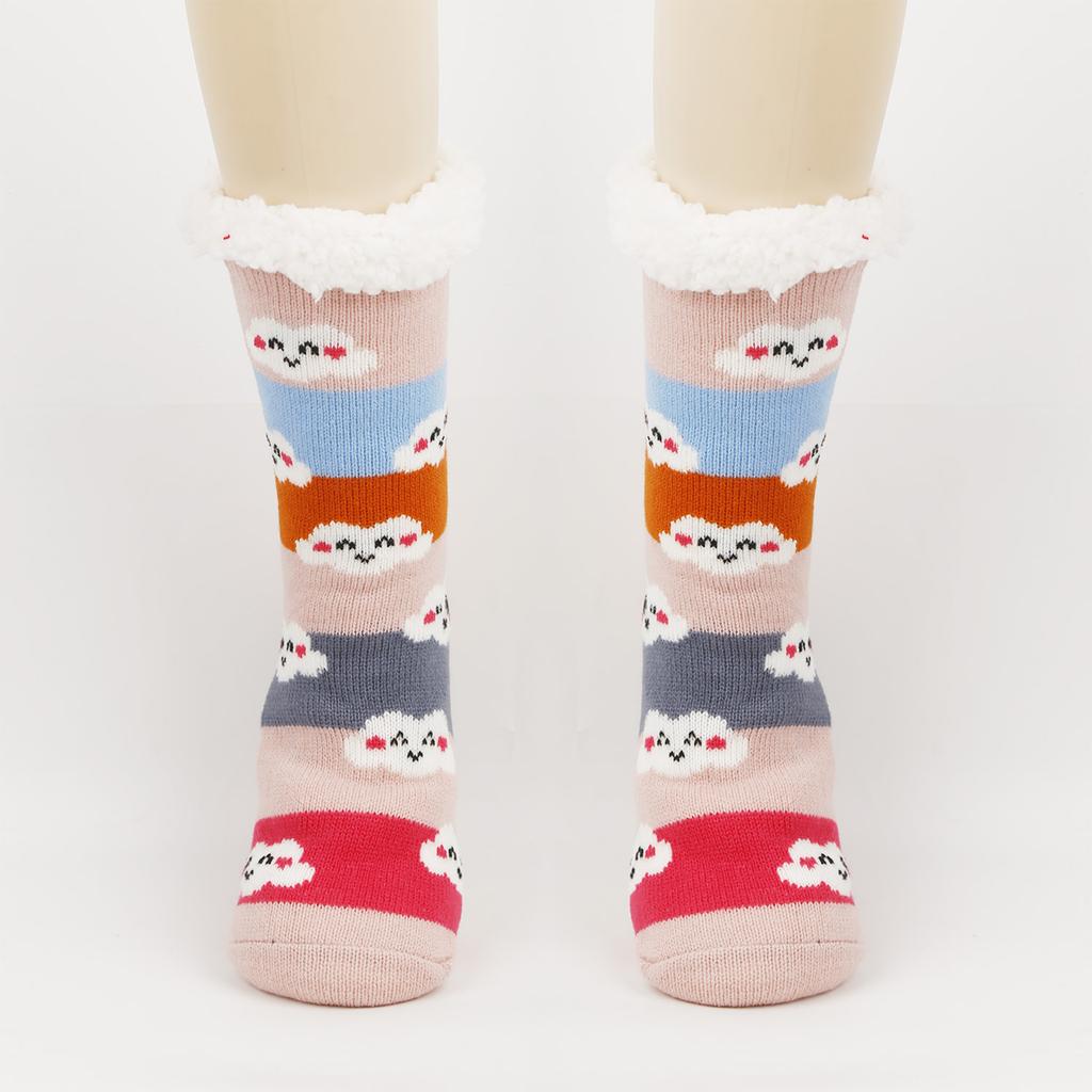 Женские носки для пола, Теплые и Толстые Мультяшные Животные Холодостойкие Петлевые Носки для Сна