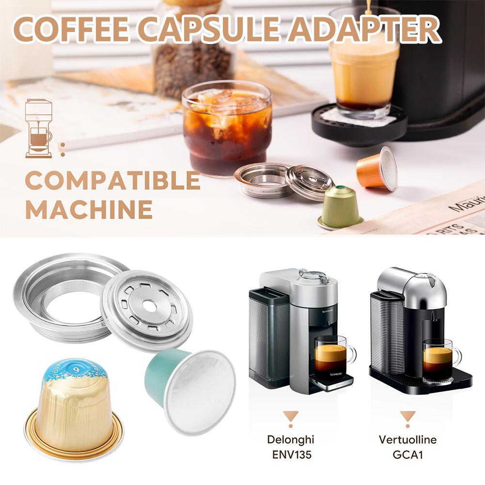 Для Vertuo Pop Кофейный адаптер для капсул Nespresso Original 40/ 80/150 мл Многоразовый Преобразует Аксессуары бариста для приготовления кофе