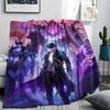1PC Solo Leveling Print Flannel Blanket, High quality Comfortable for All Seasons, Home Decor, Warmth and Comfort, Perfect for Christmas Gifts170