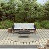 VidaXL Garden Lounge Set 2 Pcs with Cushions Wicker Resin Black