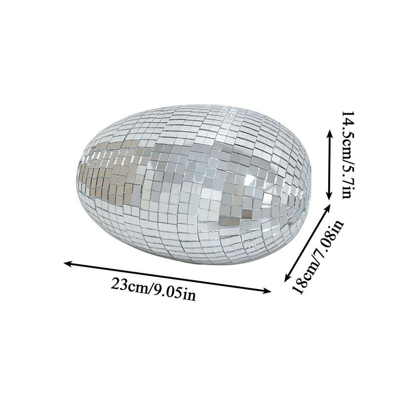WTEMPO Винтажное зеркало Овальный шар Пасхальное декоративное яйцо Свадьба Лазер Диско Светоотражающий шар Дискотека KTV Реквизит для фотосъемки