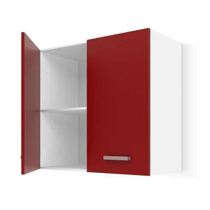 ULTRA Meuble haut de cuisine L 60 cm - Rouge mat