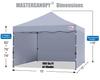 MASTERCANOPY Тент-шатер Боковая стенка Набор из 4 стальной каркас Легко собирается Коммерческое использование на открытом воздухе Сумка с песком Штора/сторона с одним касанием (Сумка на колесиках, Колышек,