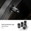 Car Dustproof Caps Tire Wheel Stem Air Valve Caps For Jeep Cherokee Compass Patriot Renegade Wrangler Liberty Trailhawk Rubicon MWGHF1