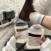 Women's New Autumn Products All Kinds of Striped Color Curled Edge Boneless Yuezi Tube Pile Socks