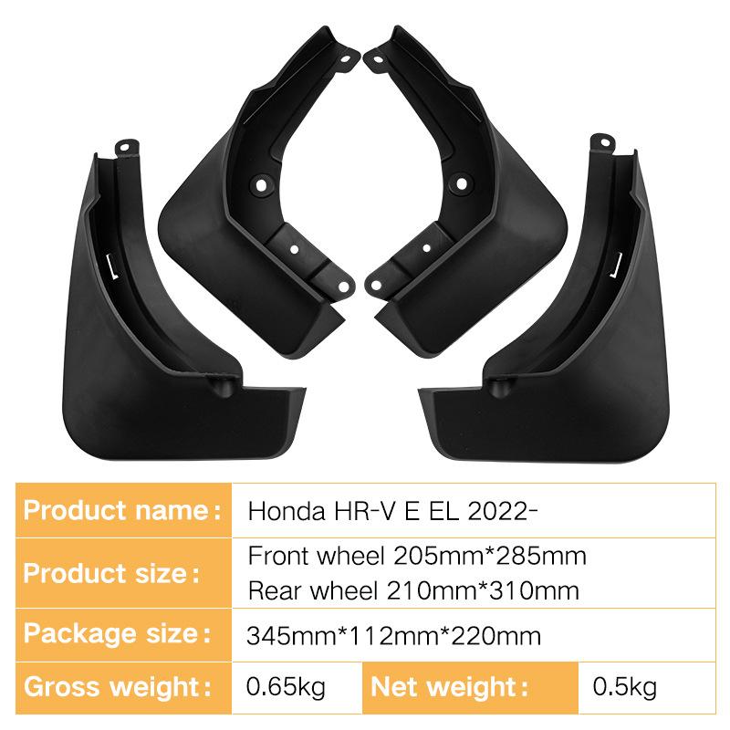 4 pcs Car Mudguards for For Honda HR-V HRV E EL 2022 2023 2024 Fender Mudflaps Splash Guards Mud Flaps Accessory