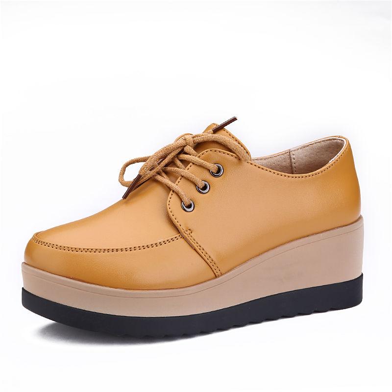 2024 Брендовые кожаные кроссовки на плоской подошве, женские туфли на платформе со шнуровкой, женские мокасины на танкетке, женские лоферы, повседневная обувь