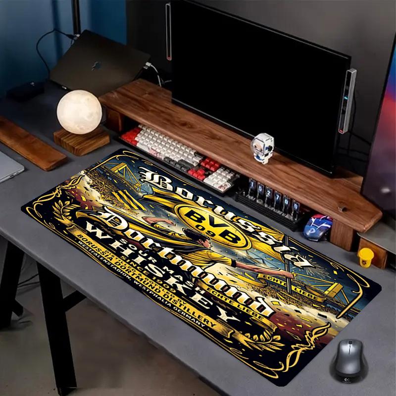 Borussia DortmundBVB Print Mouse Pad, Anti‑Slip Desktop keyboard Mat, for PC Laptop Gaming Working Daily Use, Cool Festival Birthday Gift