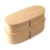 Magewappa Bento Bento X X Current Model J-kitchens Box, Wooden, Slim, Two-tier Box, Natural, 17.2cm 7.5cm 9.5cm, 700ml,