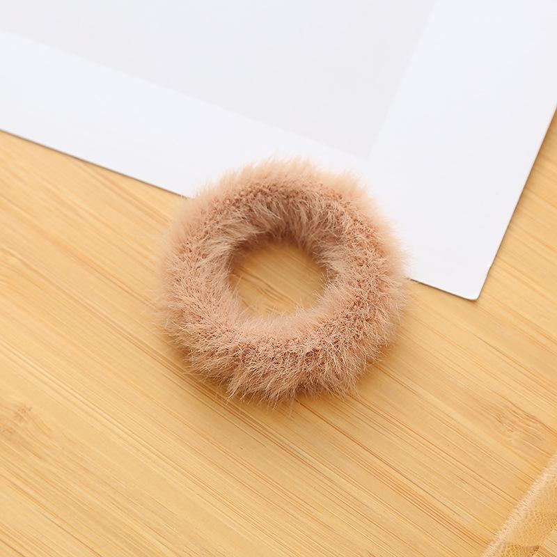 2 шт. Новая красочная пушистая повязка для волос для женщин и девочек, держатель для хвостика, резинка для волос, плюшевая резинка, резинка, модные аксессуары для волос