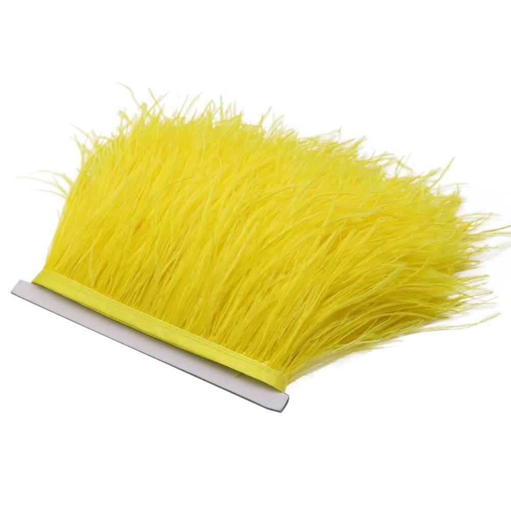 FeatherLight Blue Ostrich Feather Trim Ribbon Real Ostrich Feathers Fringe Trims for Party Clothing Sewing Decoration Plumes Diy Crafts