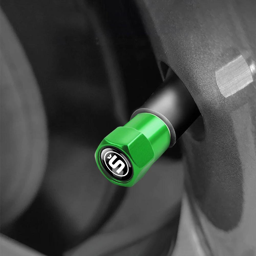 Car Sticker 2025 Hot 4Pcs Car Styling Tire Valve Covers Auto Badge Dust Caps For Skoda S VRS VII Octavia Superb Kodiaq Fabia Kam