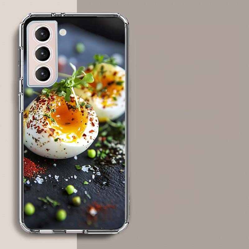 Вкусные рецепты яиц на завтрак Чехол для телефона Для Samsung Galaxy S25 Edge S24 S23 FE S21 S20 S10 Plus S22 S26 Ultra Чехол Прозрачный