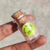Healing Rose Quartz  Rough Chips Gemstone  2" Approx Glass 1 PC Mini Bottle For Antique Gift
