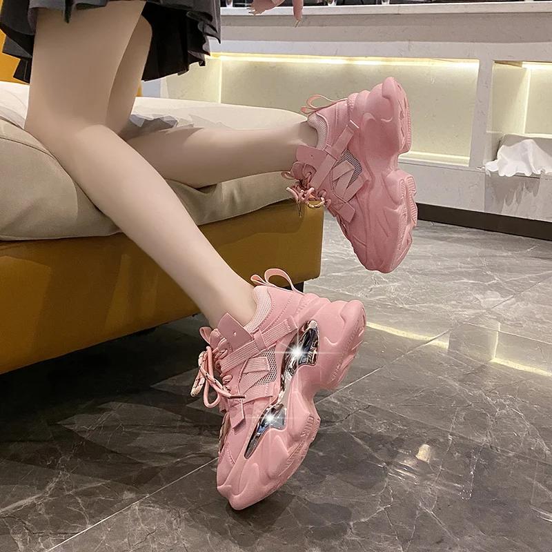 Fashion Classic Sneakers Women Autumn Fashion Chunky Women Shoes Breathable Sneakers Tenis Feminino Trainers Zapatillas Mujer 8CM