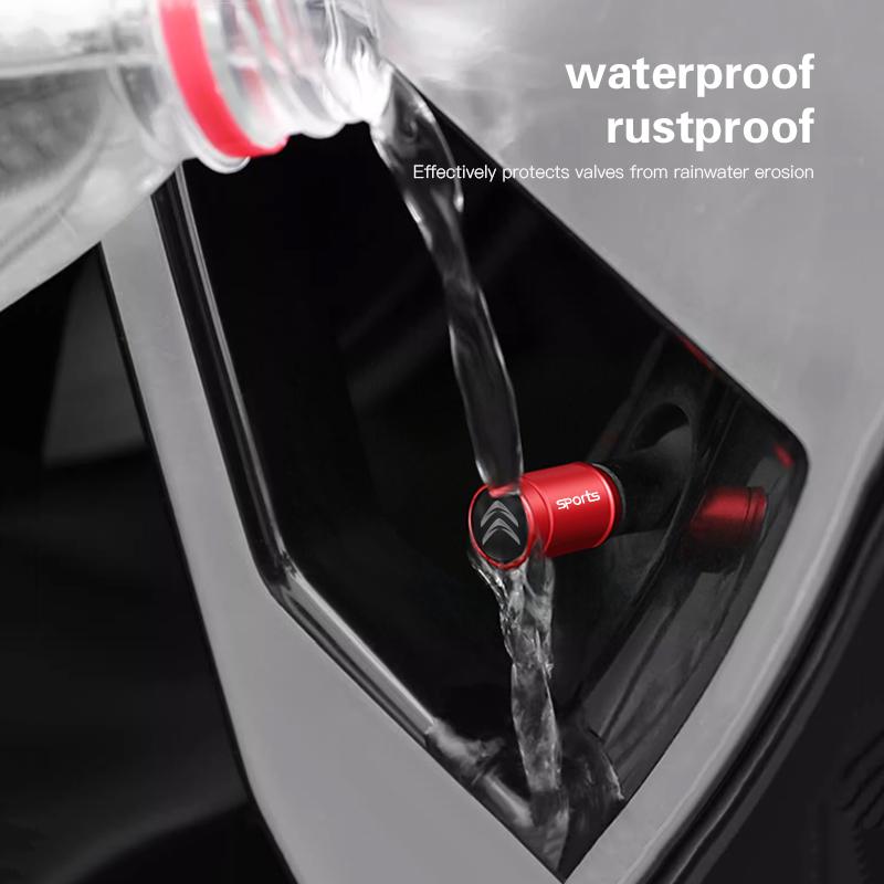 4Pcs 3D Aluminum Alloy Car Wheel Tire Air Valve Dust Caps For Citroen C1 DS3 C2 C3 Vts C4 Saxo C4L C5 C6 C8 Xsara C3-XR Picasso