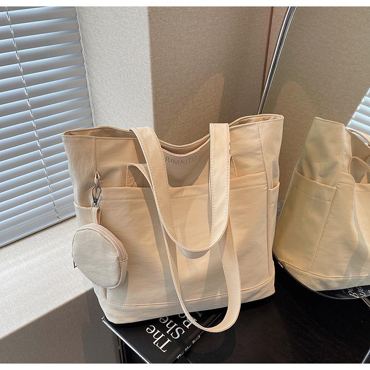 Новая простая сумка-тоут для поездок на работу, сумка через плечо, большая вместимость, легкая, модная, универсальная, женская сумка