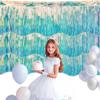 38x300CM Wave Banner Colorful Foil Curtain Scene Decoration Tinsel Fringe  Scenic Area