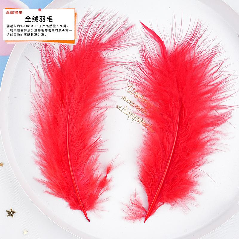 20Pcs57 Big Red Feather Diy Jewelry Accessories Clothing Handicrafts Decorative Materials