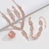Серебряный комплект ювелирных изделий: Женские аксессуары для свадебной фотосессии с колье и серьгами в индивидуальной упаковке