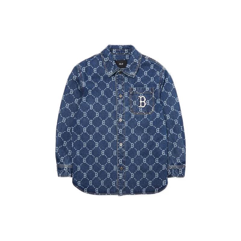 Новые футболки MLB Old Flower Унисекс Синие 3ADRMN421-43BLS