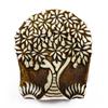 Hand Carved Printing Block Wooden Textile Stamp Tree Print Block