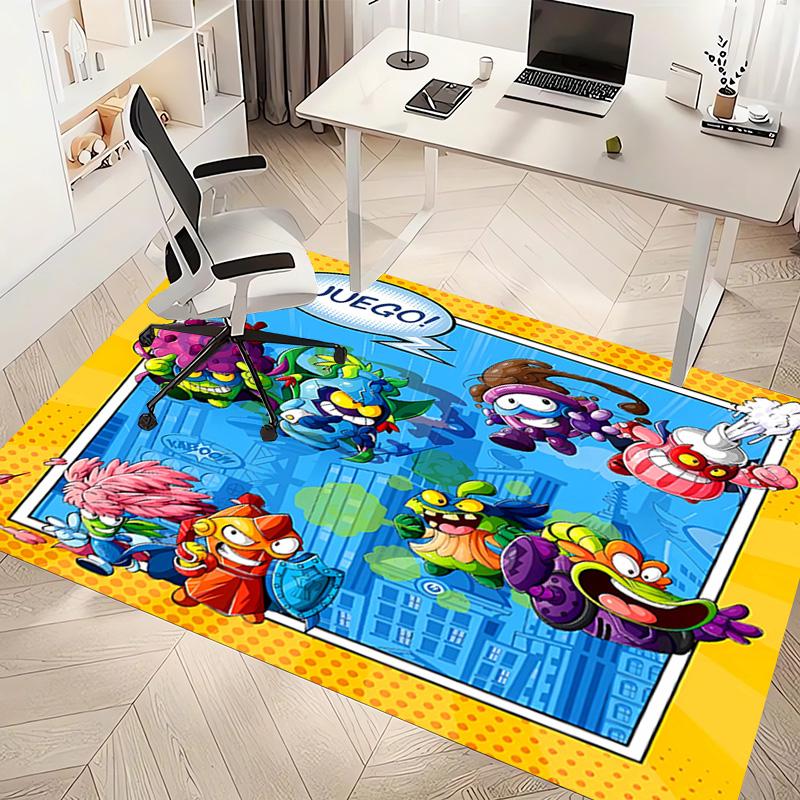 1pc Superthings3 Print Area Rug - Soft, Washable Non-Slip Indoor Mat, Living Room, Home Office Decorative Rug,Office Decorative