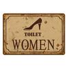 Metal Tin Signs Restroom Toilet Wall Decoration Plaque Vintage Art Poster Iron Painting for Man Cave Home Cafe Bathroom Club
