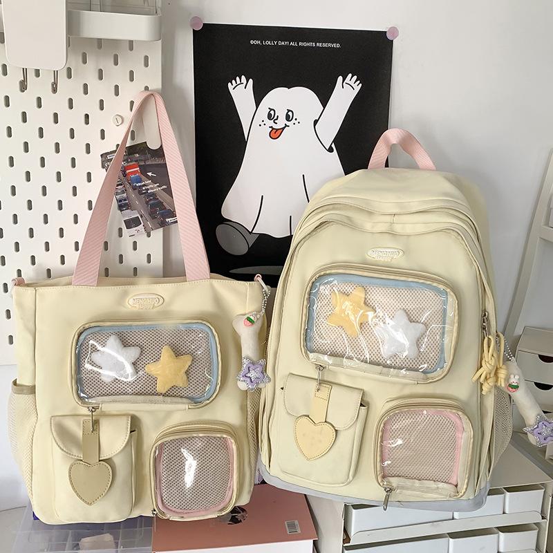 Children's Schoolbag, Girls, Primary School Students, Junior High School Students, Large-capacity Two-piece Backpack