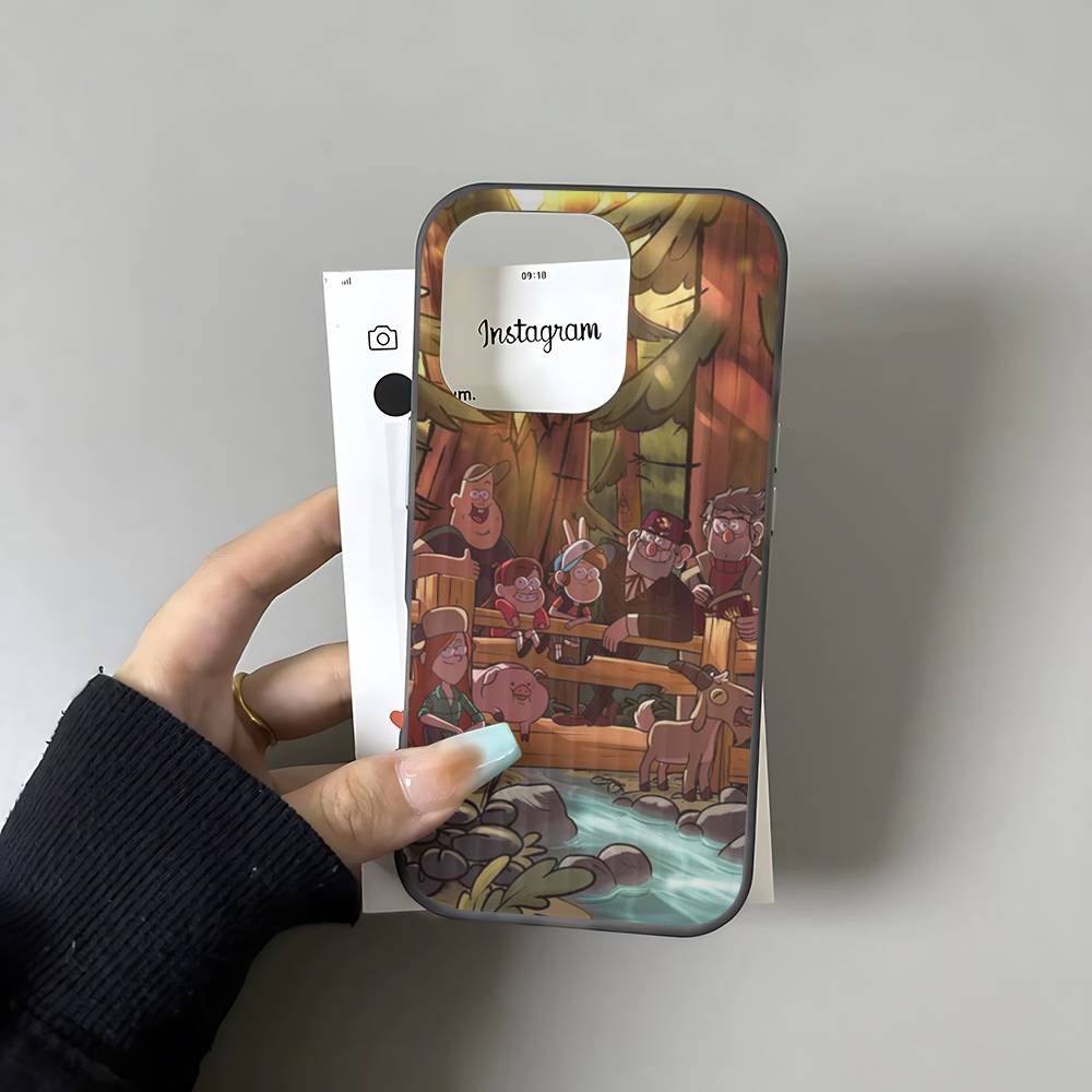 Гравити Фолз Свинья Для IPhone 16 15 11 12 13 14 17 Pro Max PLUS Pro Мягкий Гофрированный Силиконовый Задний Чехол для Телефона