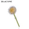 Dandelion Copper Brooch Plant Enamel Pins For Women Men's Coat Dress Corsage Holiday Routine Decoration Accessories Gifts