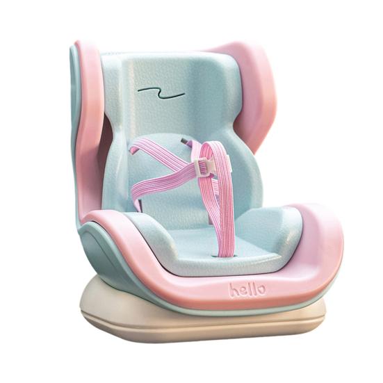 Doll Car Seat with Soft Furry Cushion Seat Cover Safety Belt Design Easy To Install Cute Doll Chair Car Interior Ornament