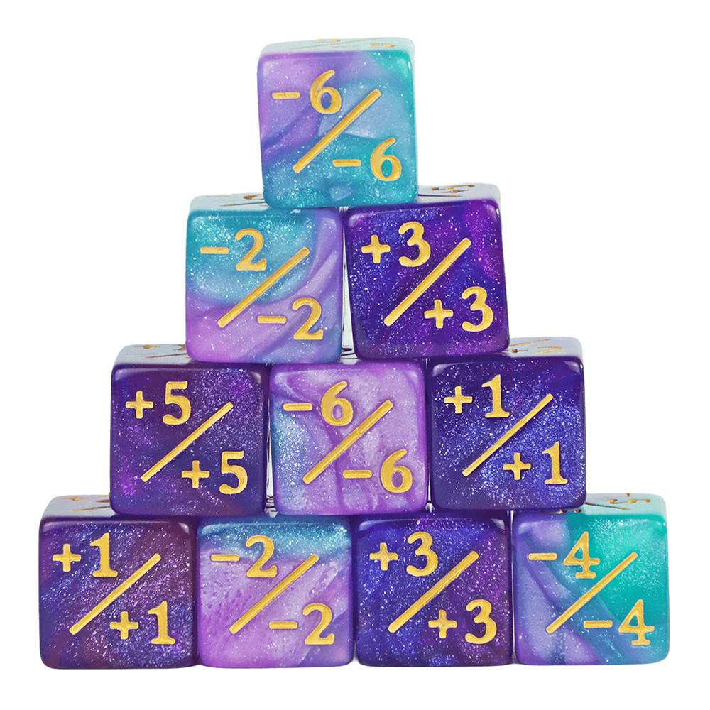 6-гранные игральные кости, игральные кости-счетчики, высококачественные игральные кости D6, однотонные разноцветные, с мраморным эффектом для математической игры, карточная игра Magic Gathering, настольная игра