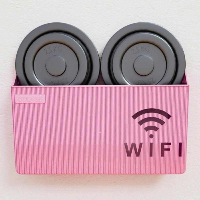Sturdy Plastic Shelf Organizers Holds Router TV Box Optimizes Desk Space
