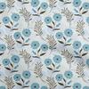 Cotton Flex Light Blue Fabric Dotted Floral Sewing Material Print Fabric By The Yard 40 Inch