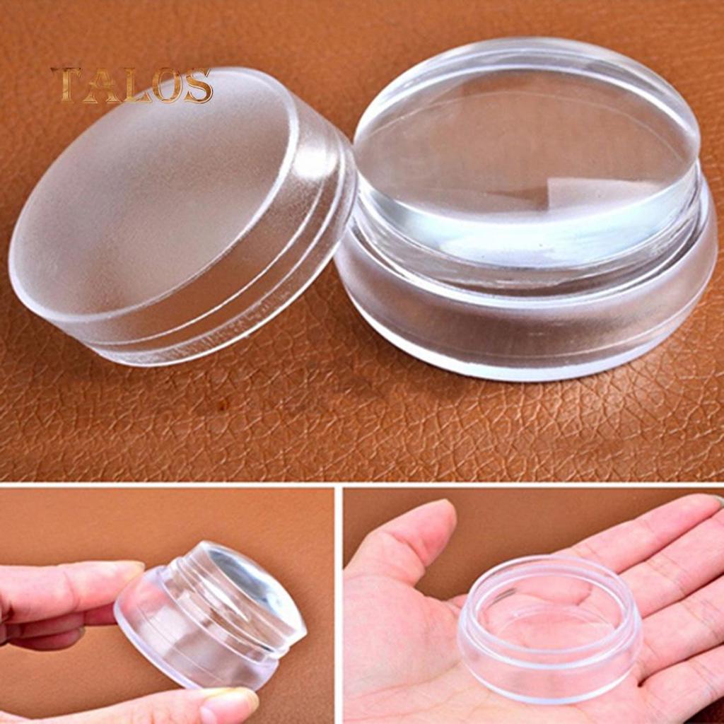 Clear Nail Art Stamping Silicone Stamper + Scraper DIY Manicure Transfer Tool Cosmetic Tools