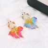 Personalized Enamel Colored Goldfish Brooch, Pearl Gradient Color, Exquisite Fish Tail Decoration, Brooch Chest Flower