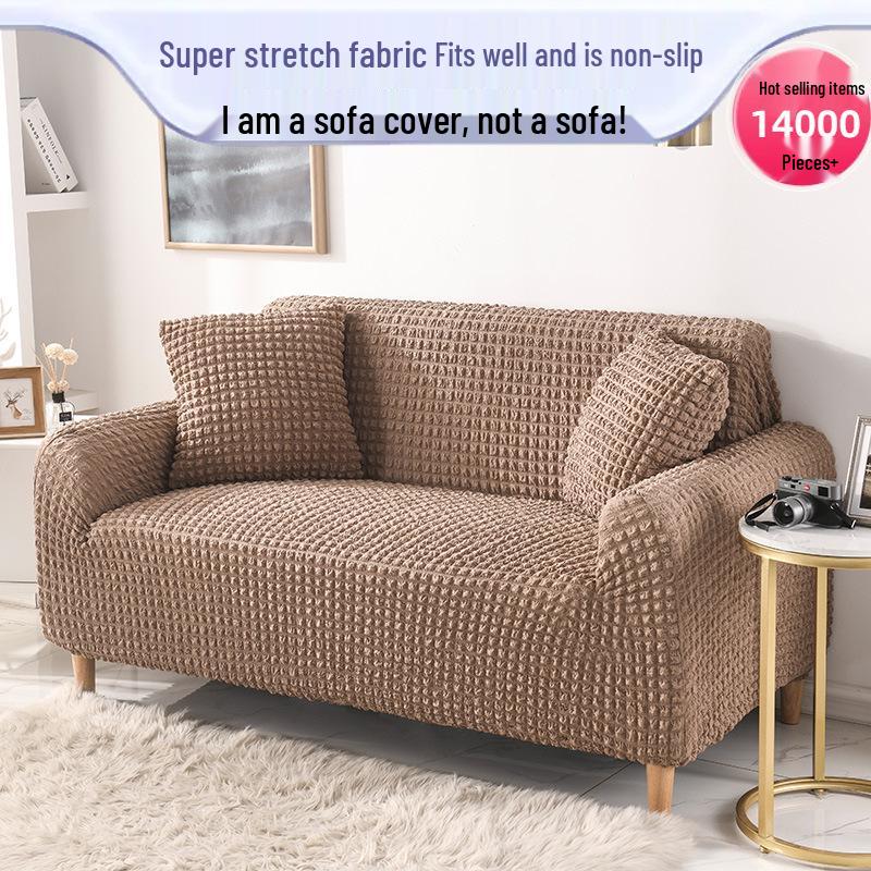 Luxury Four Seasons Seersucker Sofa Cover for Three-Seater