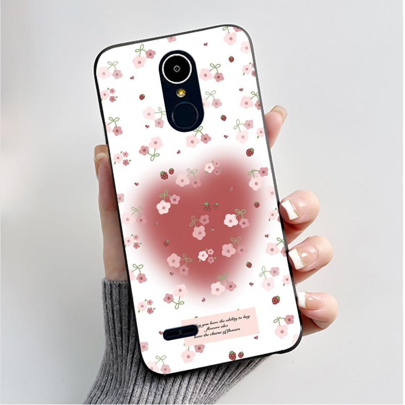 Чехол для LG K8 2017/LG K8 2018/LG K9 2018 Мягкий Силиконовый Черный Корпус для LG K10 2016/LG K10 2017 Чехол Милый Цветочный Мультяшный Чехол