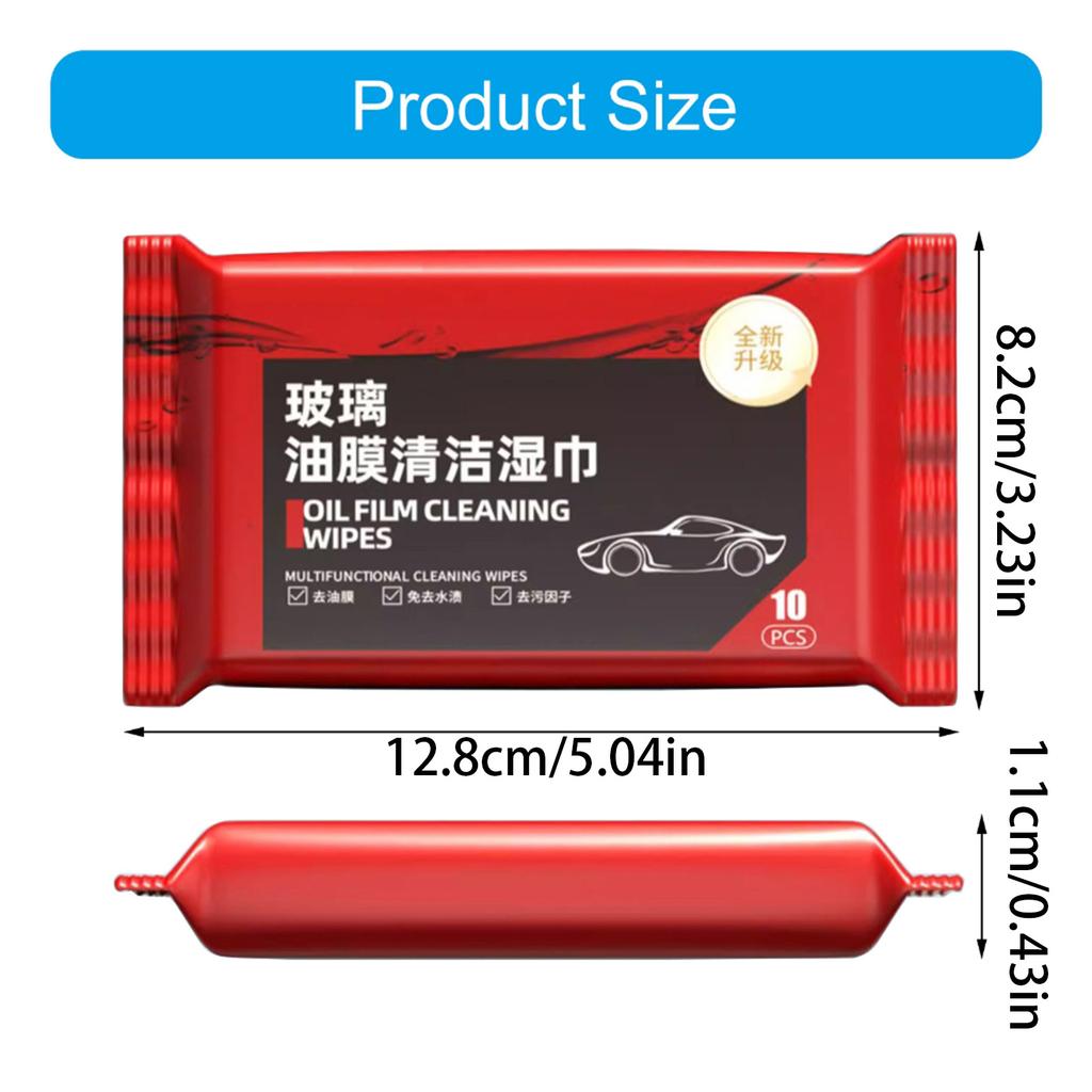 Высокоэффективные влажные салфетки для удаления масляной пленки со стекла, легко переносимые автомобильные очистители стекол, обеспечивающие четкую видимость в ночное время