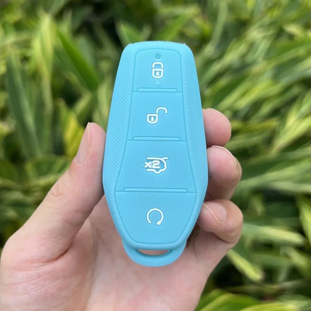 Силиконовый чехол для автомобильного ключа, защитный чехол для BYD Han Ev Tang Dm/Qin PLUS/Song Pro/MAX/Yuan Dolphin E2, автомобильные аксессуары для автоключей