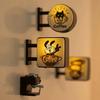 Coffee Lamp Refrigerator Magnet 3D Vintage Coffee Shop Light Fridge Magnet Cabinet Locker Whiteboard Decoration Coffee Lovers Gift