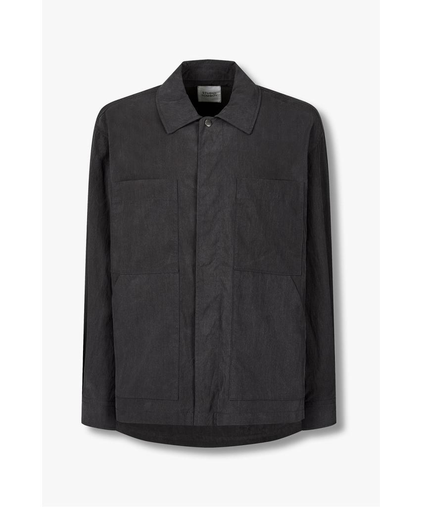 Studio Tomboy [Men] Square Pocket Shirt-Style Jumper _Charcoal_91M6313212