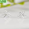 Piercing Silver Color Prevent Allergy Dragonfly Stud Earrings For Women Girls Fashion Jewelry Pendientes Eh625