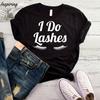 Футболка унисекс I Do Lashes с забавным рисунком ресниц