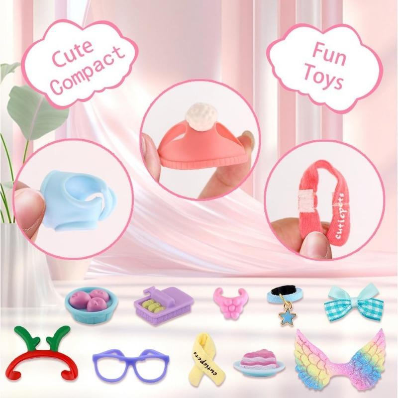 15/20/25pcs Pet Shop Lovely Accessories,Clothes Hat Bear Food Collar Necklace Bow Hat for Collectible,Compatible with Lps Toys