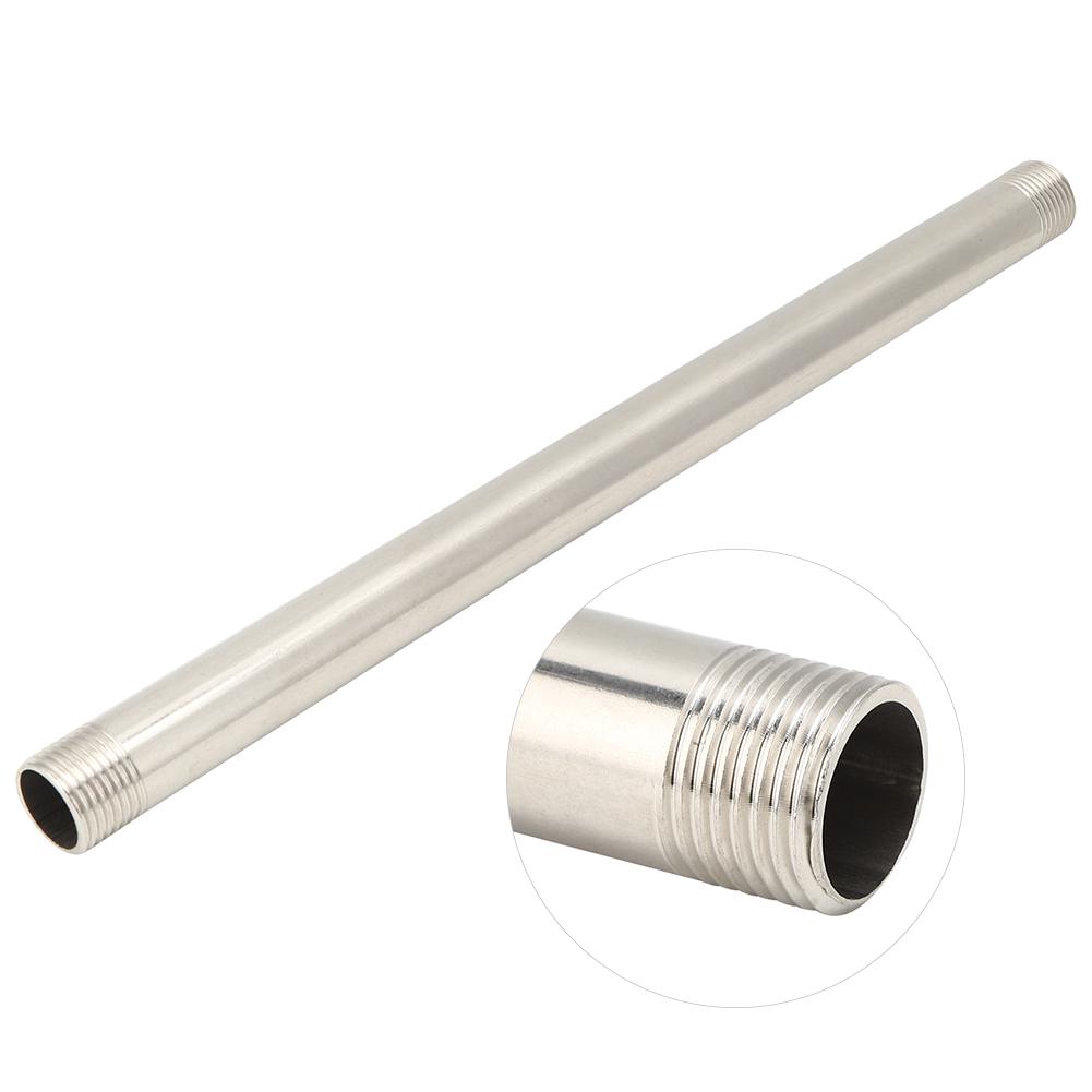 Соединительный ниппель из нержавеющей стали с резьбой для сантехнического оборудования, газовый 30 см, G1/2, наружная резьба