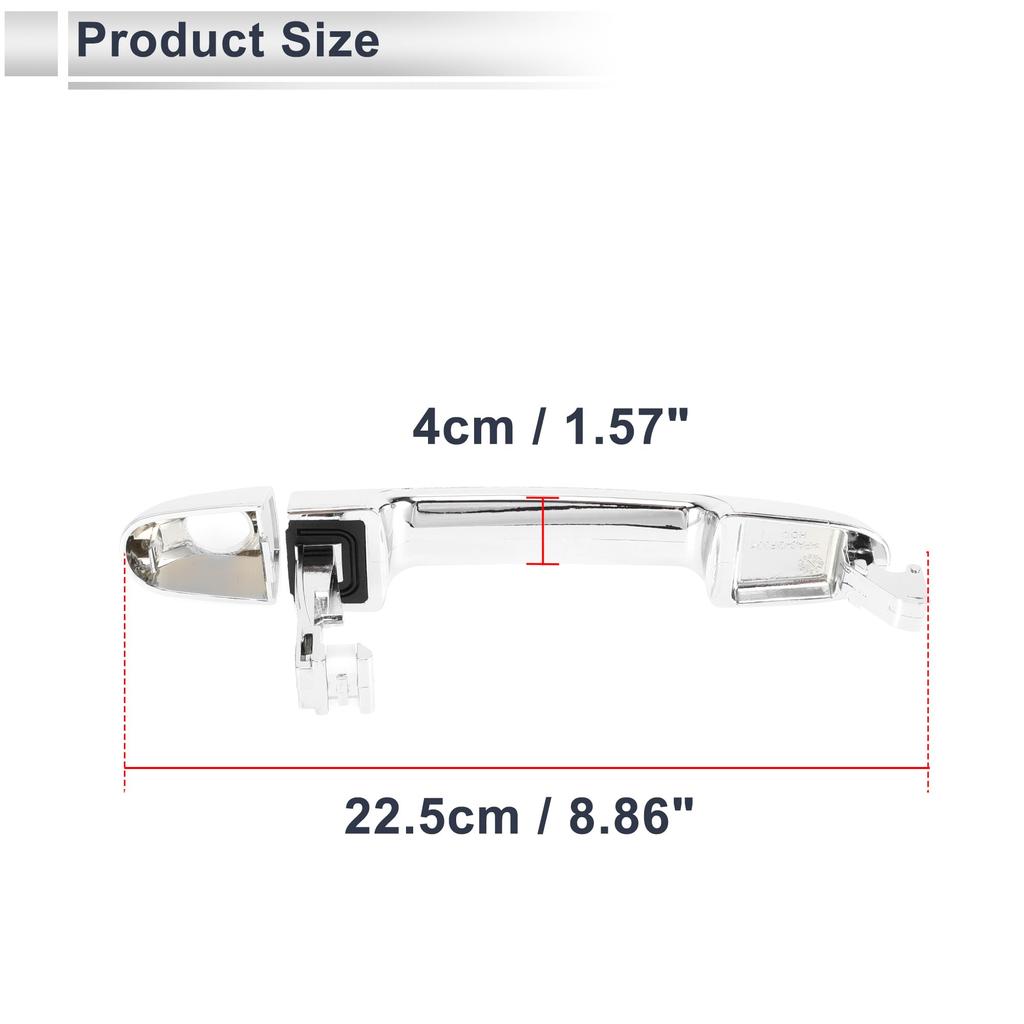 RATCHROLL Передняя левая наружная дверная ручка для Hyundai и Elanti Прочная замена Номера деталей двери 1 шт. 2007-2012, Ручка,