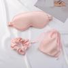 Silk-Like Eye Mask Set: Headband, Scrunchies, Bag - Perfect Wedding Favor & Outdoor Sleep Companion